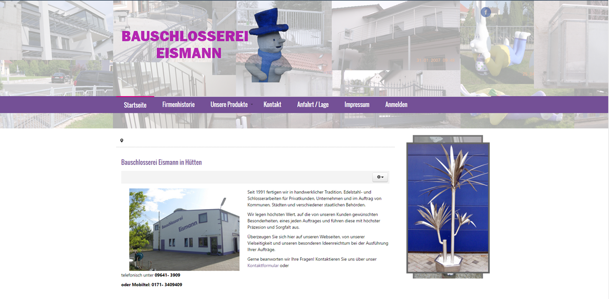 Joomla + Virtuemart Katalog - Bauschlosserei Eismann